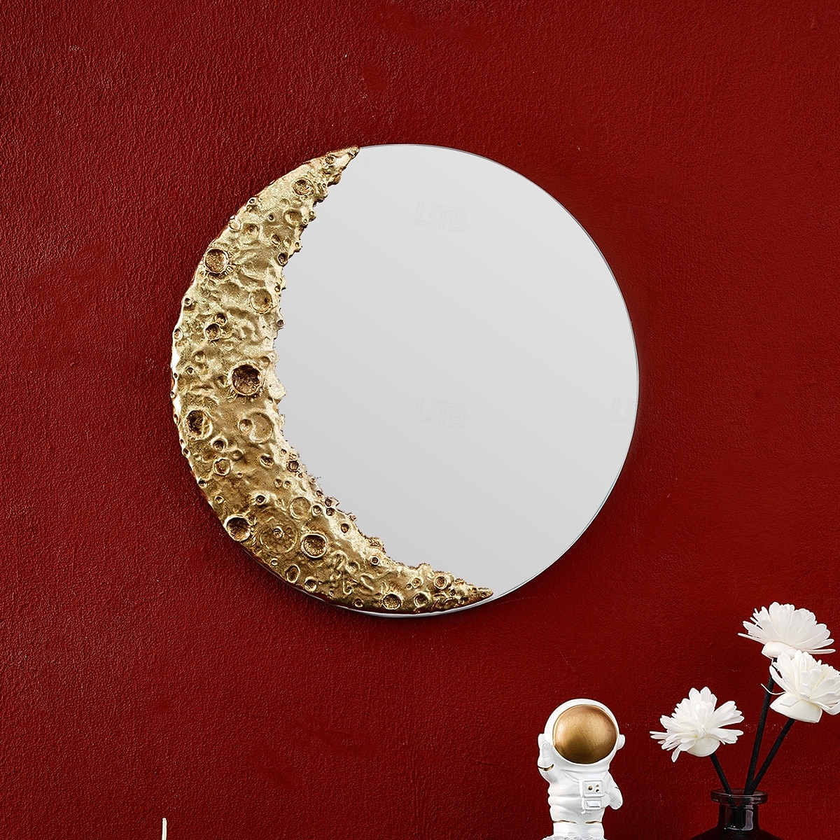 1 pendentif décoratif en forme de cratère lunaire en résine avec un miroir de cratère lunaire au design créatif suspendu à la surface, adapté à la décoration murale dans les salons, les bureaux et les de 2025 ? $28.99 –P7