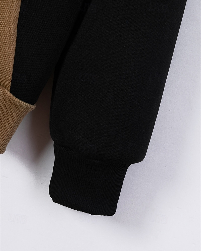 Муж. Легкая куртка Повседневная куртка Повседневные на открытом воздухе Карман Весна Осень Контрастных цветов Уличный стиль Стиль Воротник-стойка Обычная 2026 - $24.99 –P7