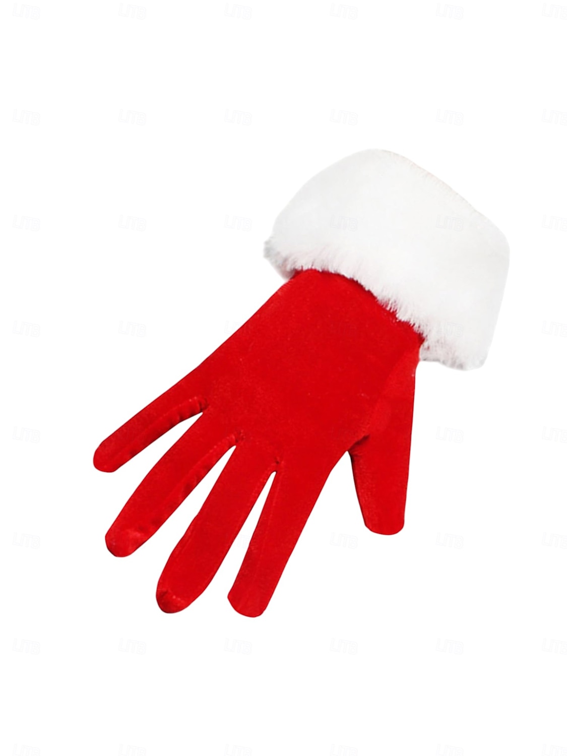 قفازات مخملية نسائية لعيد الميلاد مع أطراف من الفرو الصناعي، قفازات حمراء للعطلات للاحتفالات الاحتفالية، مثالية لحفلات الشتاء ومناسبات عيد الميلاد 2026 - $9.99 –P2