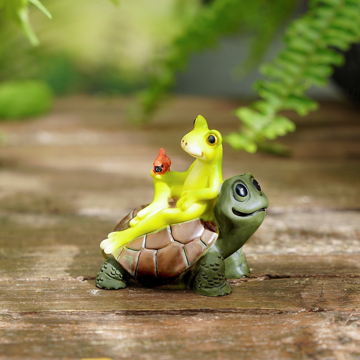 1 τεμάχιο δημιουργικό υλικό ρητίνης, διακοσμητικό κήπου με σχήμα βάτραχου και χελώνας, ρητίνη, χαριτωμένο στυλ διακόσμησης κήπου, κατάλληλο για εσωτερική και εξωτερική χρήση 2025 - $6.49 –P3