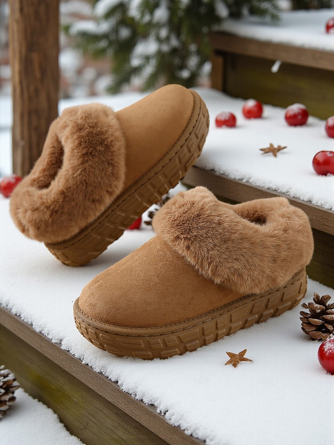 Botas de inverno femininas forradas com pele sintética e sola antiderrapante, botas quentes e aconchegantes para uso ao ar livre em climas frios de 2025 por $24.99 –P11