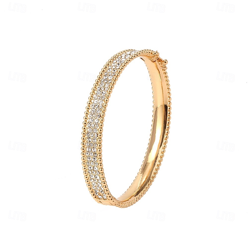 Zirconia cubică Stil Vintage Clasic Forma alfabetului Modă Personalizat Simplu La modă Crom Bijuterii brățară Argintiu / Auriu Pentru Nuntă Petrecere Logodnă Bal 2026 - $10.99 –P2