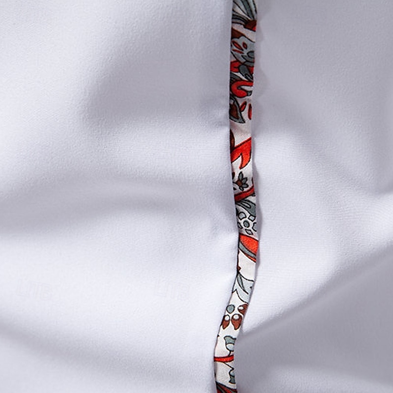 Herren Hemd Freizeithemd Knopfhemd Schwarz Weiß Blau Grün Langarm Paisley-Muster Einfach Revers Urlaub Lässig Farbblock Bekleidung Mode Lässig 2025 - $27.99 –P6