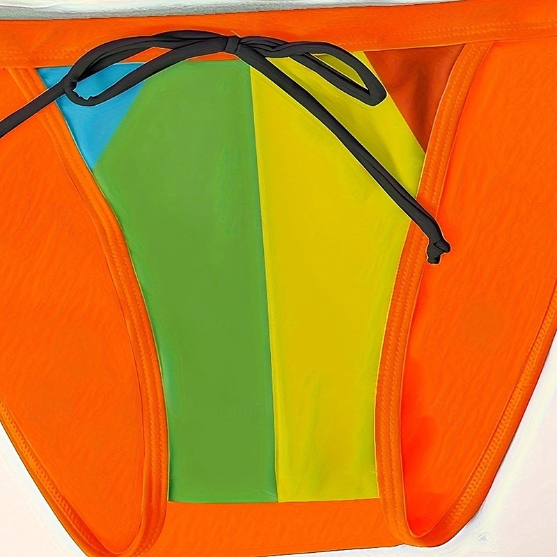 Férfi Úszótanga Fehérnemű Boxer fazonú fürdőnadrágok Kollázs Zsinór Rugalmas Légáteresztő Alsók Szörfözés Bikini Búvárkodás Nyár 2026 - $11.49 –P9