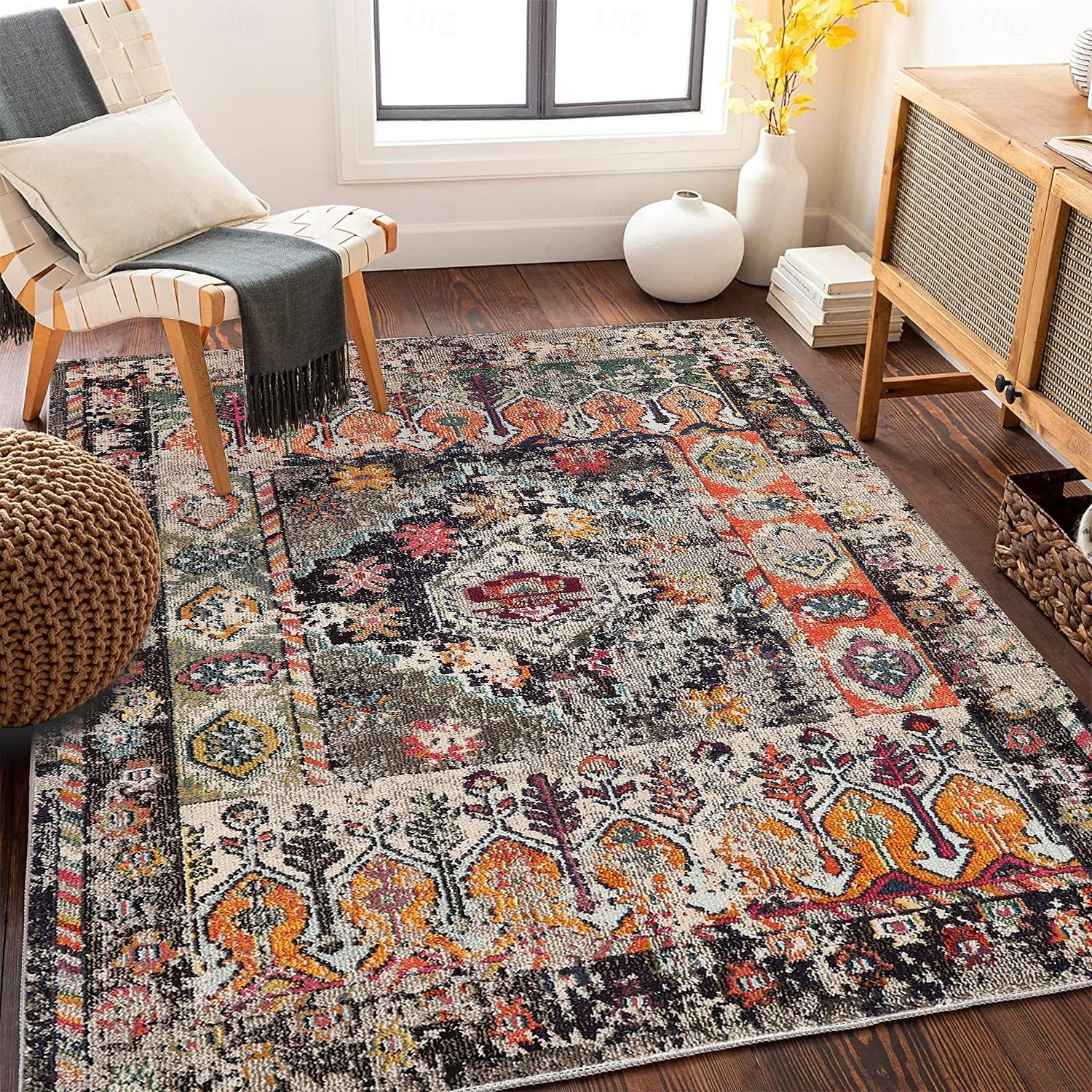 Alfombras de área marroquíes para sala de estar y dormitorio alfombra de lujo vintage gran alfombra de área al lado del sofá y de la mesa de café suave antideslizante y lavable a máquina decoración 2026 - $17.99 –P3