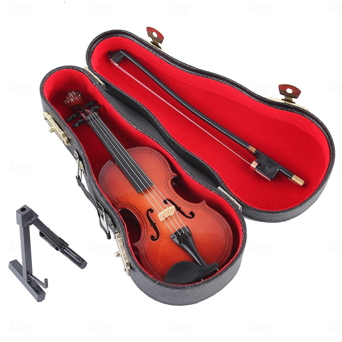 Estatueta de violino minúscula tocável, ornamento de modelo de violino em miniatura feito à mão, mini instrumento musical, presente de Natal para professores de escola de música, formatura, escritório de 2026 por $21.99 –P4