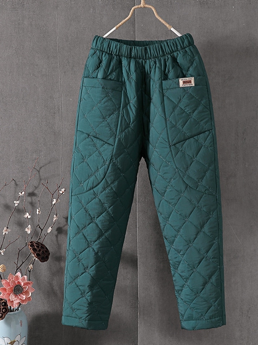 Per donna Chinos Moda Streetwear Essenziale Lunghezza intera Vita Alta Semplice Tasca Fascia Elastica Comodo Morbido Confortevole Micro-elastico All'aperto Streetwear blu navy Nero Verde Cachi del 2025 a $29.99 –P6