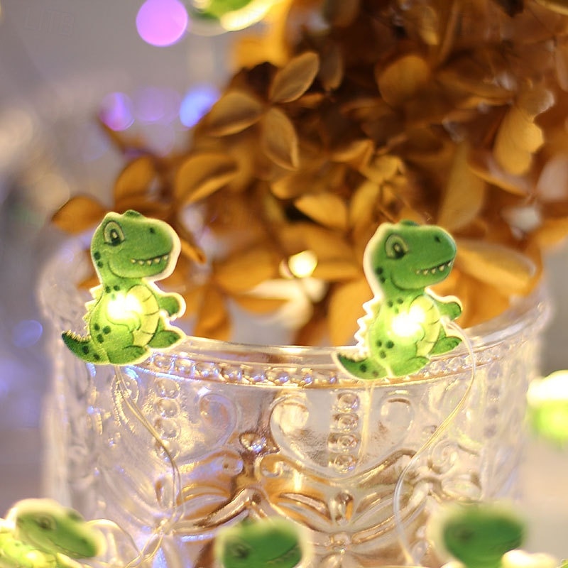 Luci a stringa a LED in filo di rame, ghirlanda a forma di dinosauro, 2 m, 20 LED, alimentate a batteria, per Natale, matrimonio, compleanno, festa, vacanza, decorazione per cameretta dei bambini, del 2026 a $14.49 –P6
