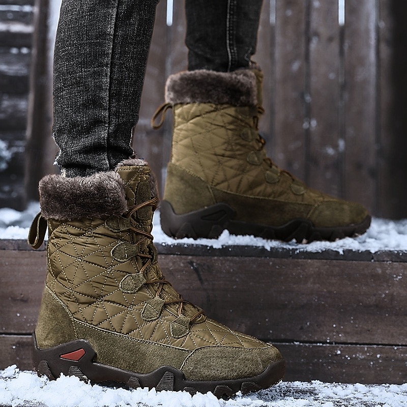 Tan Suede Men's Winter Boots with Fur Lining – Warm and Durable Footwear for Snowy Adventures and Outdoor Holiday Activities 2026 - $64.99 –P10