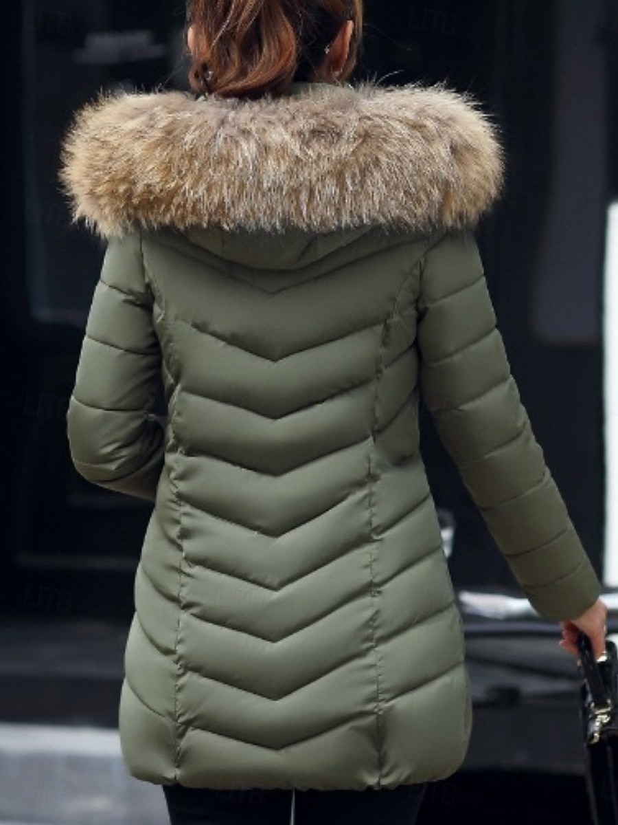 Damen Parka Bequem Atmungsaktiv Reißverschluss Tasche Lässig Einfach Urlaub Straße Alltagskleidung Ausgehen Reisverschluss Regulär Mit Kapuze Normale Passform Langarm Oberbekleidung Schwarz Wein Rote 2025 - $46.99 –P7