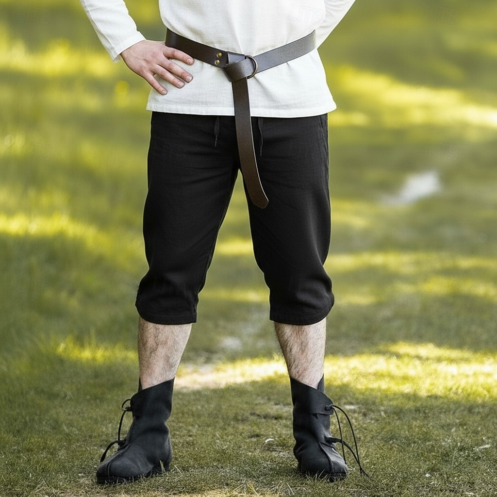 Rétro Vintage Médiéval 17ème siècle Bal Masqué Pantalons de pirate Viking Couleur Unie Déguisement Homme Pirate Fantaisie Mascarade Fête / Soirée Adulte Pantalon de 2026 ? $32.99 –P1