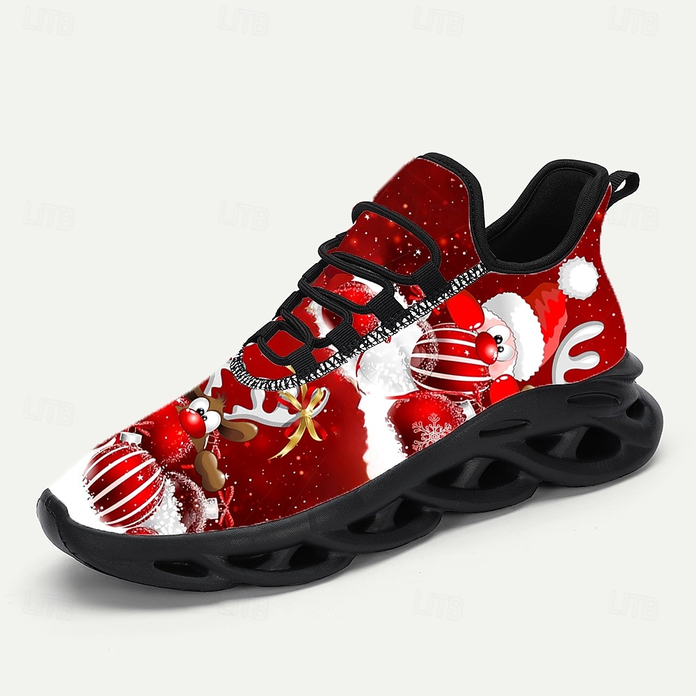 Ανδρικά αθλητικά παπούτσια με χριστουγεννιάτικο στολίδι – έντονο σχέδιο με κόκκινες και πράσινες πινελιές, ιδανικά για χριστουγεννιάτικα πάρτι και εορταστικές συγκεντρώσεις 2025 - $15.99 –P3