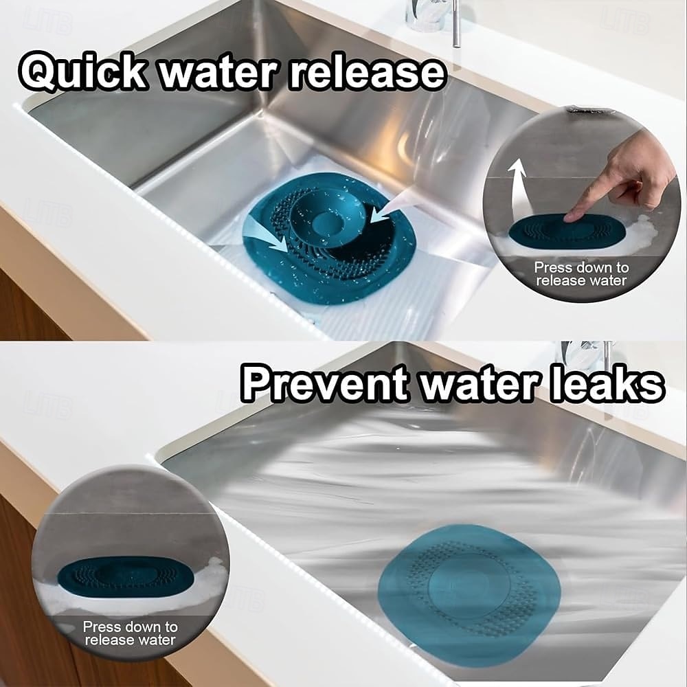 siliconen vloerafvoer - badkamerarmatuur met haarvanger badstop gootsteenzeeffilter - voor afvoeren kranen douches - thuis &tuinaccessoires 2026 - $9.99 –P6