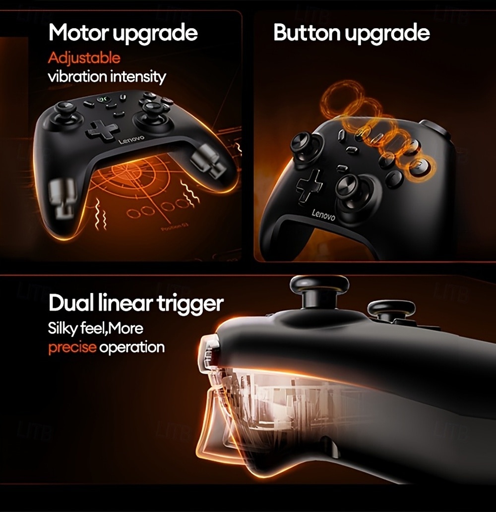 Беспроводной игровой контроллер Lenovo S07 отлично совместим с несколькими платформами, обеспечивает высокоточное управление, портативный, удобный дизайн, стильный внешний вид, подходит для игр на ПК, 2026 - $43.99 –P3