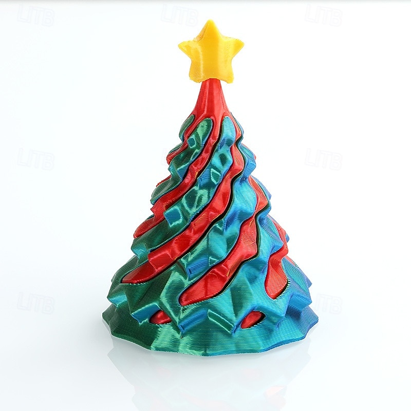 Decorações de árvore de Natal em espiral impressas em 3D - versáteis e giratórias, adequadas para decoração de mesa em casa e no escritório, presente ideal para vários festivais, incluindo Natal e Ano de 2025 por $15.99 –P8