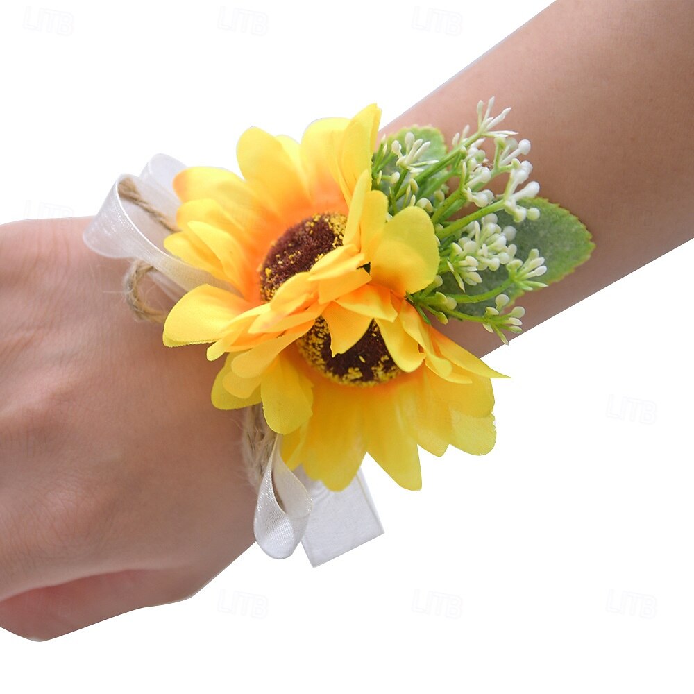 Bröllop handled blommor Handleds Corsage Bröllop / Fest / Bröllopsfest Tyg Blomstil 2026 - $16.49 –P3