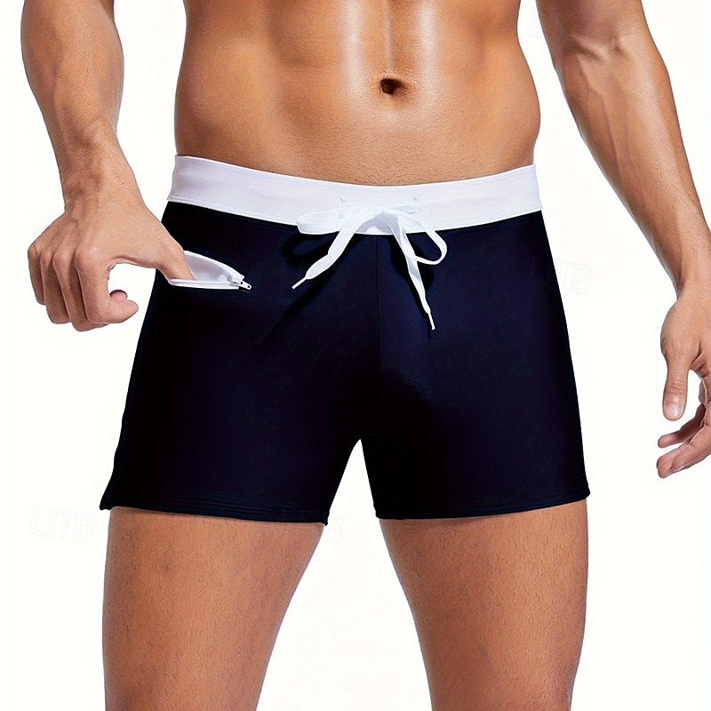 Bărbați Pantaloni Scurți de Înot Boxeri înot Costume de baie pentru costume de baie Mată Buzunar cu Fermoar Elastic Respirabil Pantaloni Surfing Bikini Scufundare Vară 2026 - $11.49 –P8