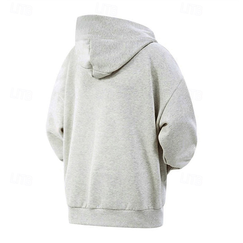 Hombre Sudadera Negro Blanco Gris Oscuro Con Capucha Plano Bolsillo Deporte Diario Festivos Poliéster Ropa de calle Básico Casual Primavera Otoño Ropa Sudaderas con capucha Sudaderas 2026 - $32.99 –P6