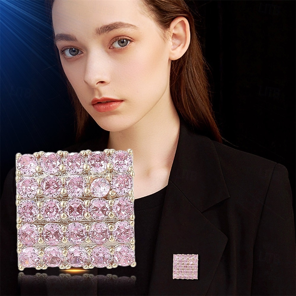Prom Brooch Brooches Geometrical Elegant Fashion Simple Brooch Jewelry Light Pink ...