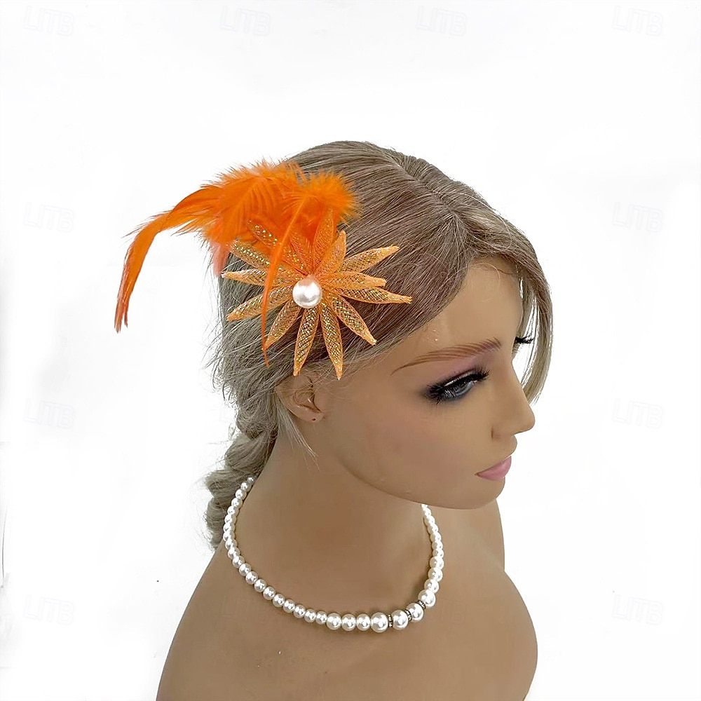 Fascinators Perle Tissu Chapeau Fedora Formel Mariage Noël Fête du thé Course de Chevaux Élégant ancien Avec Plume Casque Couvre-chef de 2026 ? $17.49 –P16