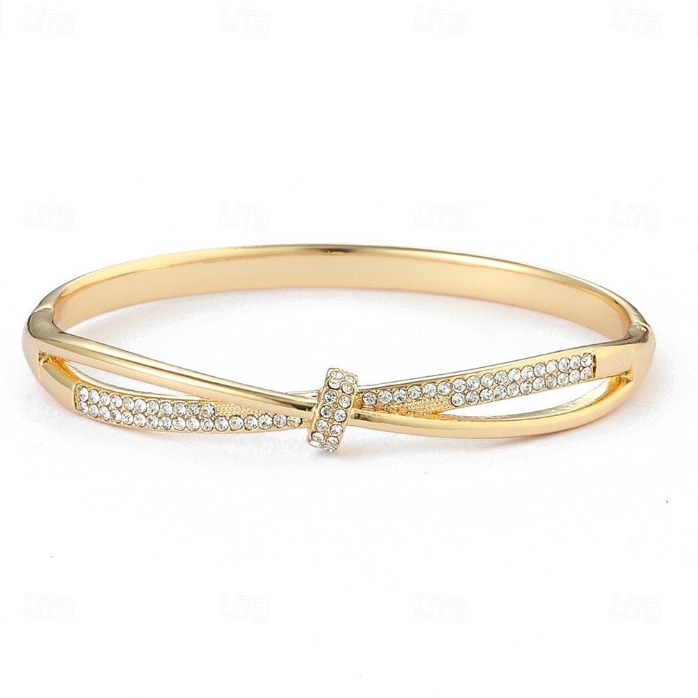 Zircon Vintagestil Klassisk Alfabetet form söt stil Personlig Enkel Krom Armband Smycken Silver / Guld Till Bröllop Fest Förlovning Bal 2026 - $10.99 –P2