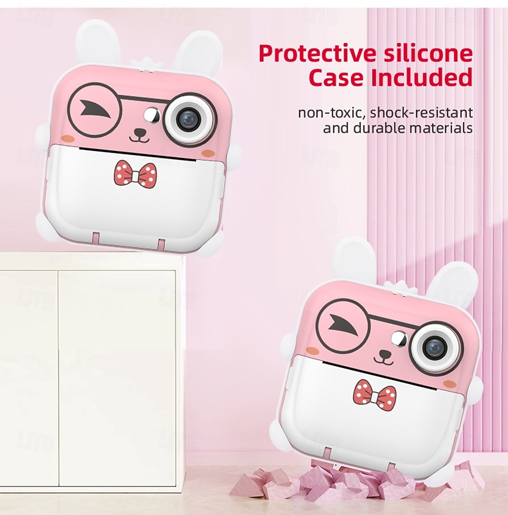 Новинка 2025 года: детская цифровая камера Polaroid Q5 с рисунком из мультфильма, симпатичная мини-камера для детей с HD-фотосъемкой и печатью, мини-видеокамера, рождественский подарок на день 2025 - $45.99 –P15