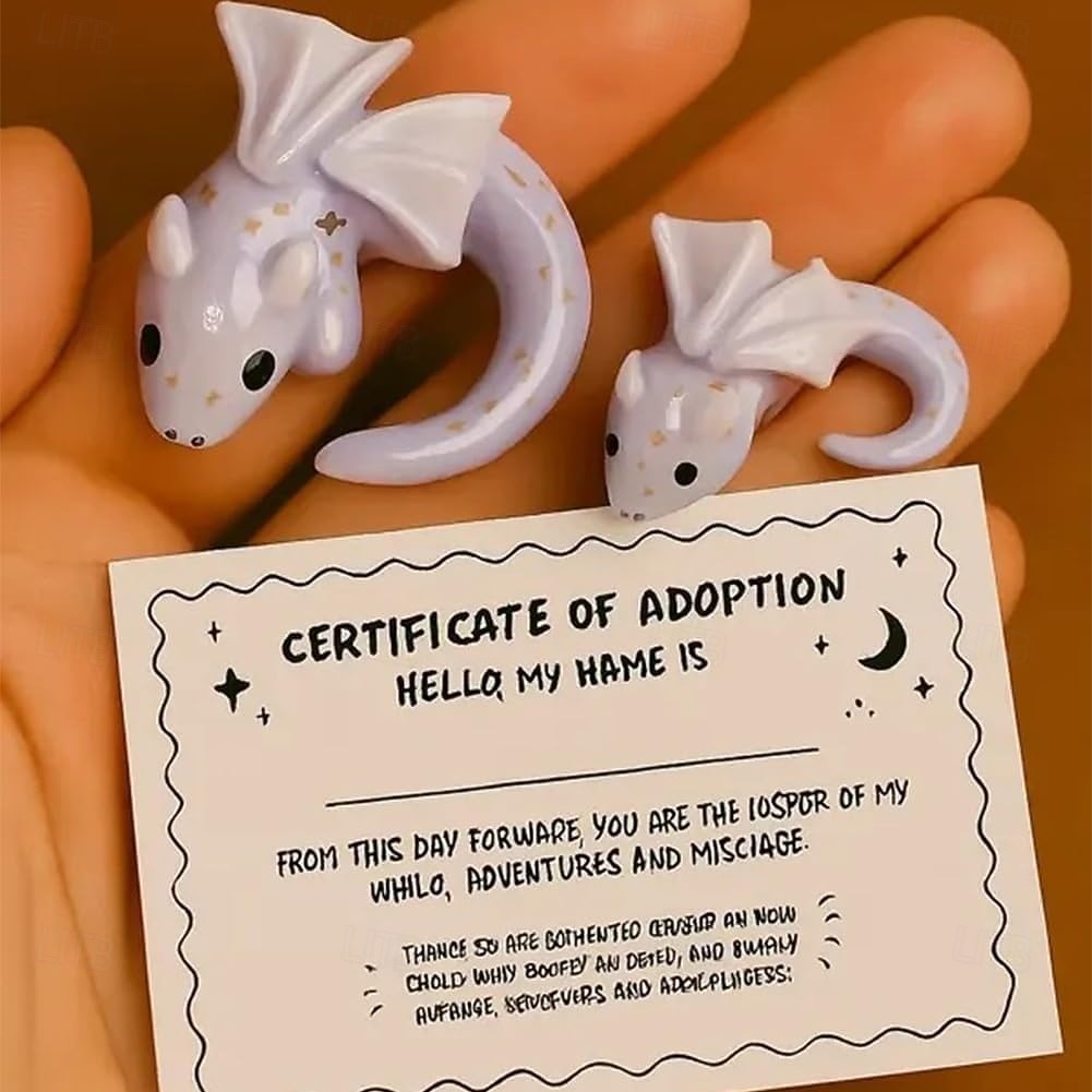 Adoptionsset für einen emotionalen Unterstützungsdrachen, handgefertigte Mini-Taschenfigur eines emotionalen Unterstützungsdrachens, niedliche, beruhigende Drachenskulptur zur Linderung von 2025 - $9.99 –P7