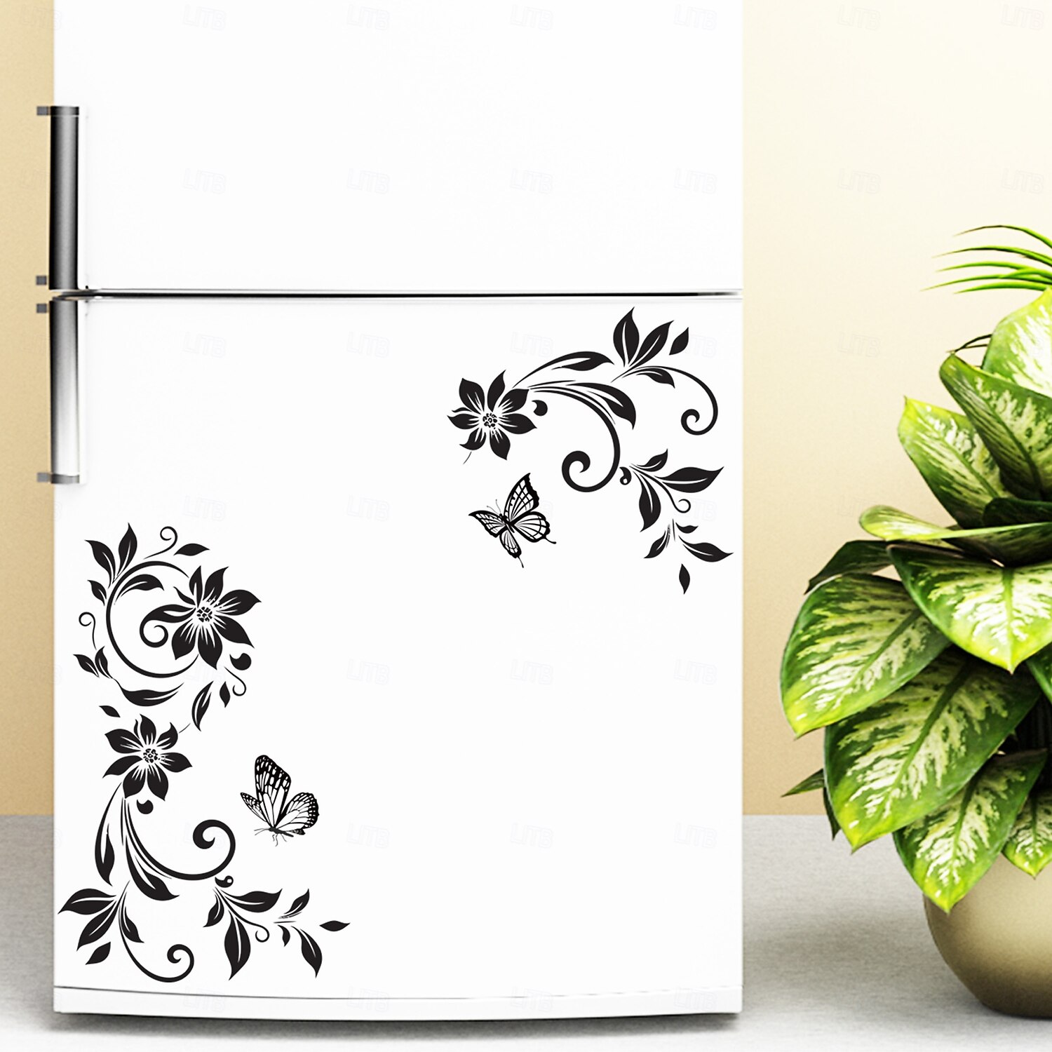 Наклейка на стену в виде бабочки и лозы, магнит на холодильник, дизайн лозы и бабочки, съемная наклейка на стену для спальни, гостиной, кабинета, домашнего декора, креативный фон, искусство, 2026 - $6.49 –P5
