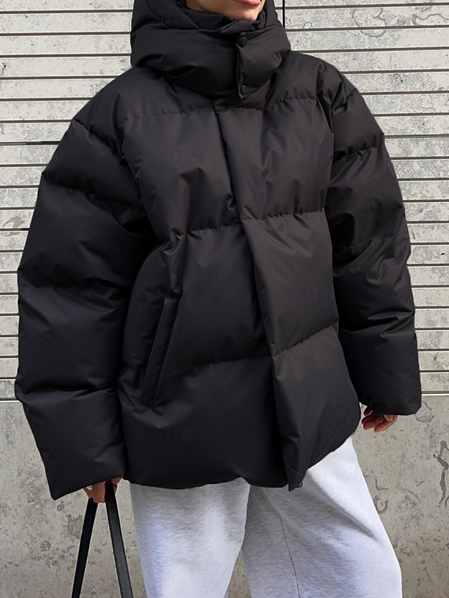 Dam Anorak Bekväm Andningsfunktion Dragkedja Ficka Ledigt Slät Semester Gata Ledigt Dagliga kläder Enkelknäppt Normal Huva Normal Långärmad Ytterkläder Svart Vin Brun Vår Höst 2025 - $109.99 –P5