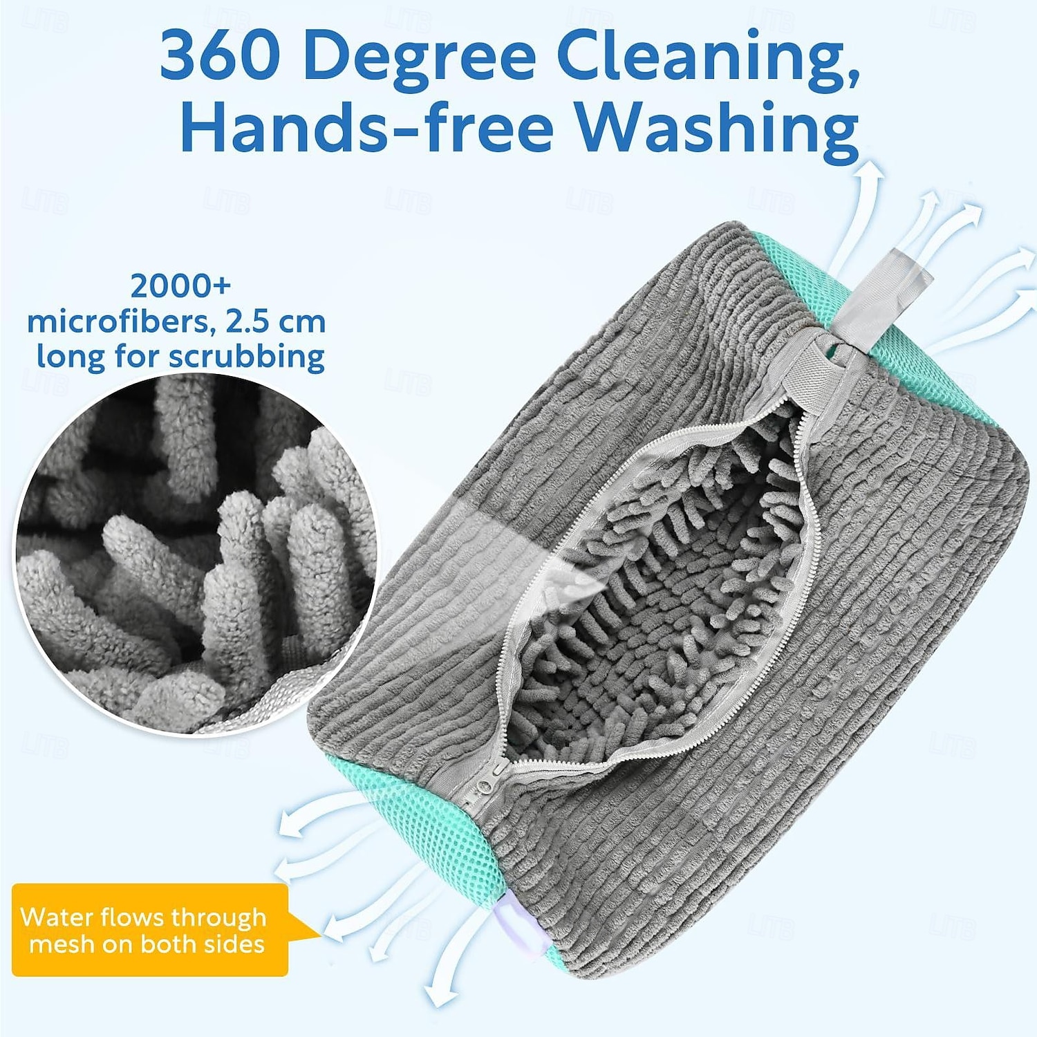 2-pack schoenwaszakken voor wasmachine, schoenreinigingszakken voor alle soorten schoenen, waszak voor wasmachine en droger 2026 - $21.99 –P2