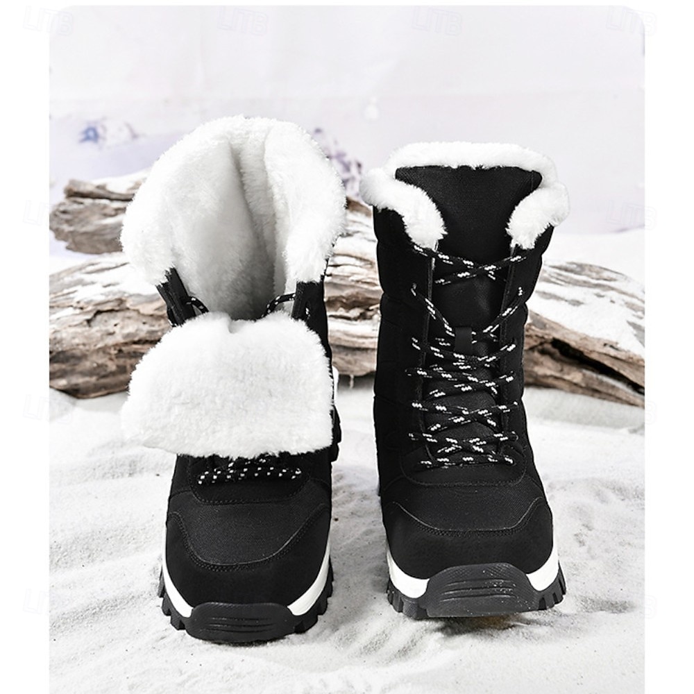 Miesten vedenpitävät camo-kuvioiset talvilumikengät lämpimällä turkisvuorilla ja liukumattomalla pohjalla, ulkoilu- ja metsästyskengät 2025 - $84.99 –P4