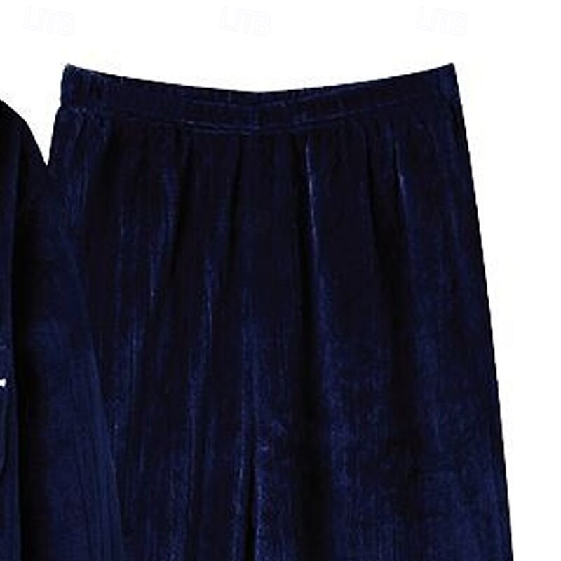 Homens Roupa de Dormir Conjunto de Pijama Top e calça de pijama 1conjunto Cada Moda à moda Clássico Casa Diário De Cama Sherpa Poliéster Térmico / Quente Conforto Macio Lapela Manga Longa Calça de 2026 por $38.99 –P4