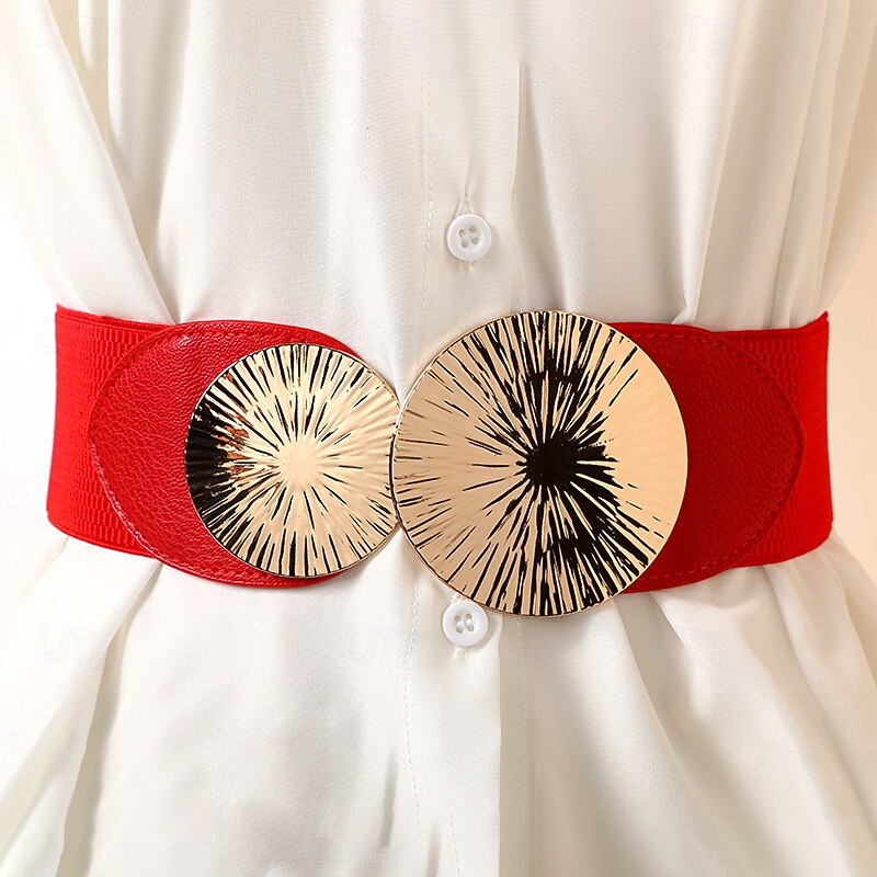 Damen Gürtel Polyester Schwarz Rote Kamel Beige Taillengürtel Straße Wochenende Einfarbig 2026 - $17.49 –P7