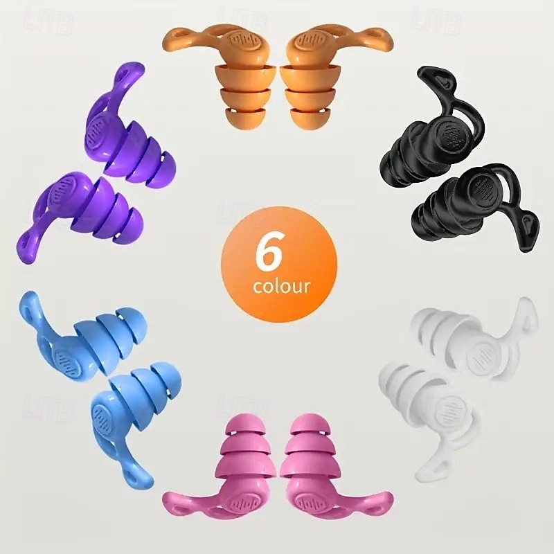 Újrahasználható szilikon füldugók Zajcsökkentő alváshoz füldugók Kényelmes, puha hallásvédelem horkoláshoz, úszáshoz és csendes éjszakai pihenéshez 2026 - $10.49 –P7