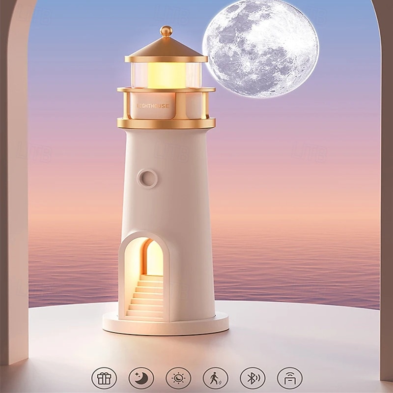 Moon Lamp Projection Lighthouse Lamps Night Light Remote Control Bluetooth Music Motion Ambient Lights Xmas Birthday Valentine's Day Gift 2026 - $39.99 –P2
