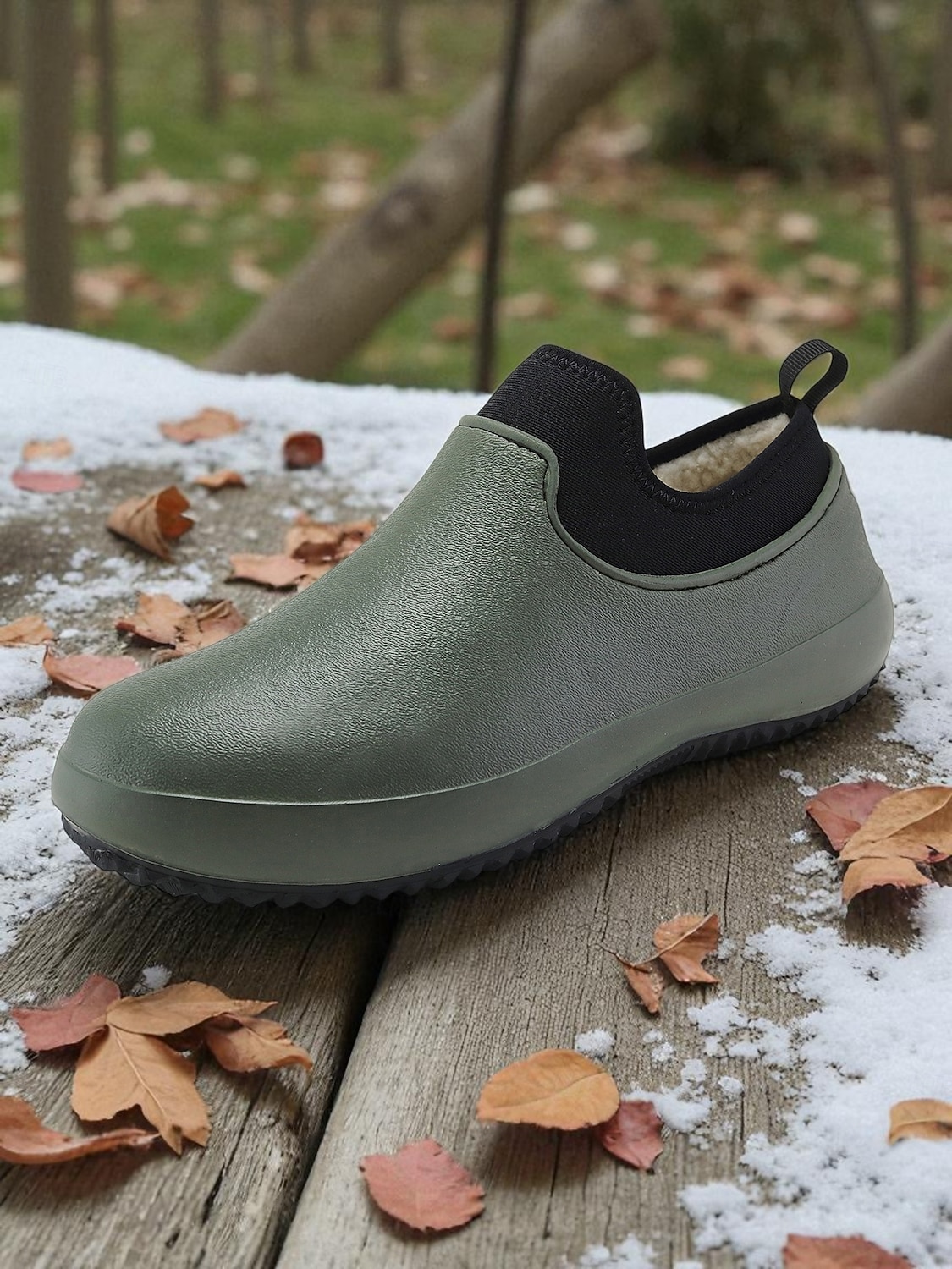 Pantofi de iarnă impermeabili verzi pentru femei, cu căptușeală caldă din fleece – pantofi rezistenți, antiderapanți, pentru grădină și drumeții în aer liber 2026 - $34.99 –P4