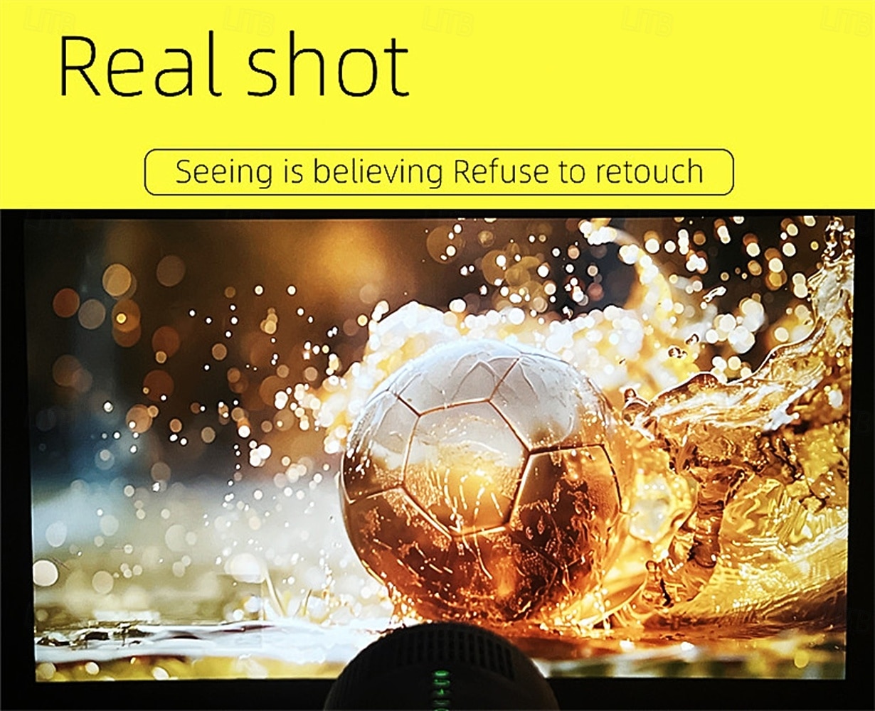 Премиум проектор YT900 с автофокусировкой разрешение 1920*1080 опциональная микрофонная основа светодиодная лента 2.4/5GHz двухдиапазонный Wi-Fi Android 13.0 3-х линзовый стеклянный объектив с 2026 - $217.09 –P16