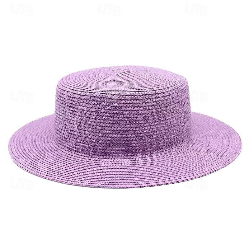 Cappelli Poliestere Cappello di paglia Matrimonio Ferie Tè Corsa di Cavalli Cocktail Vintage Protezione Solare Con Giunzione Copricapo Copricapo del 2026 a $17.49 –P20