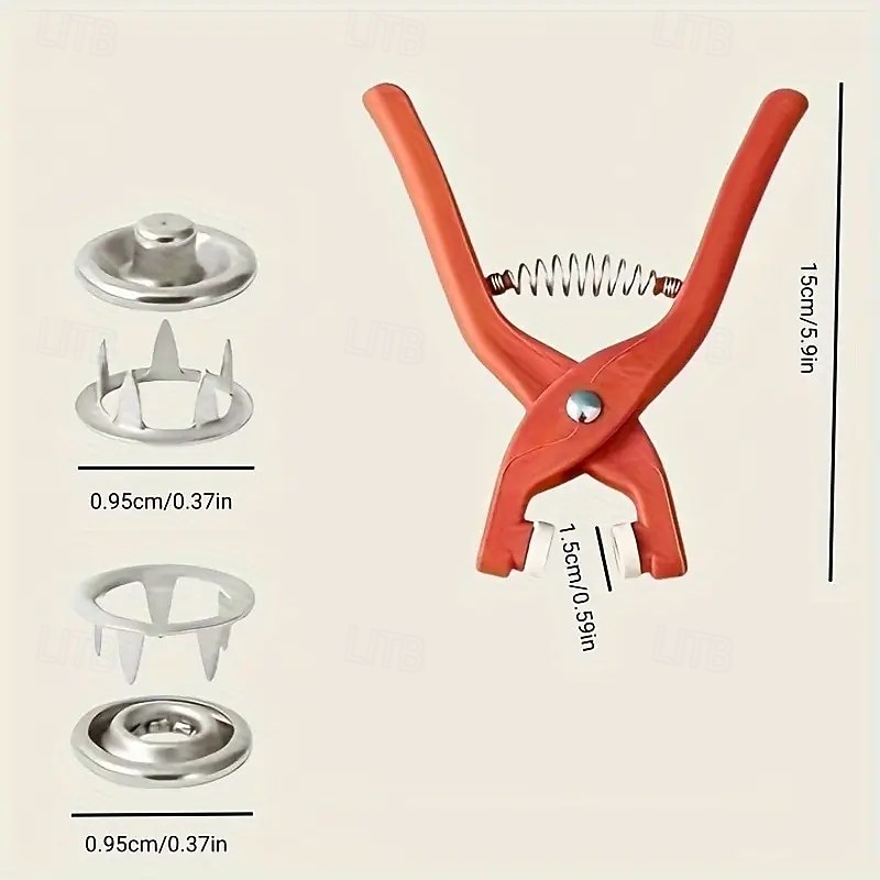 50/100/150/200 darabos gyorsgomb készlet kézi szorító - stabil rozsdamentes acél készlet ruhákhoz, sapkákhoz és táskákhoz - tartalmazza a szerelési szerszámokat kézi szerszámok gyorsgomb készlet 2026 - $16.99 –P3