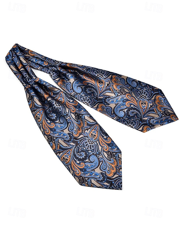 Męski szalik z imitacji jedwabiu we wzór paisley na Boże Narodzenie – świąteczny prezent, wiele kolorów, elegancki formalny styl na zimowe przyjęcia i uroczystości 2026 - $18.99 –P6
