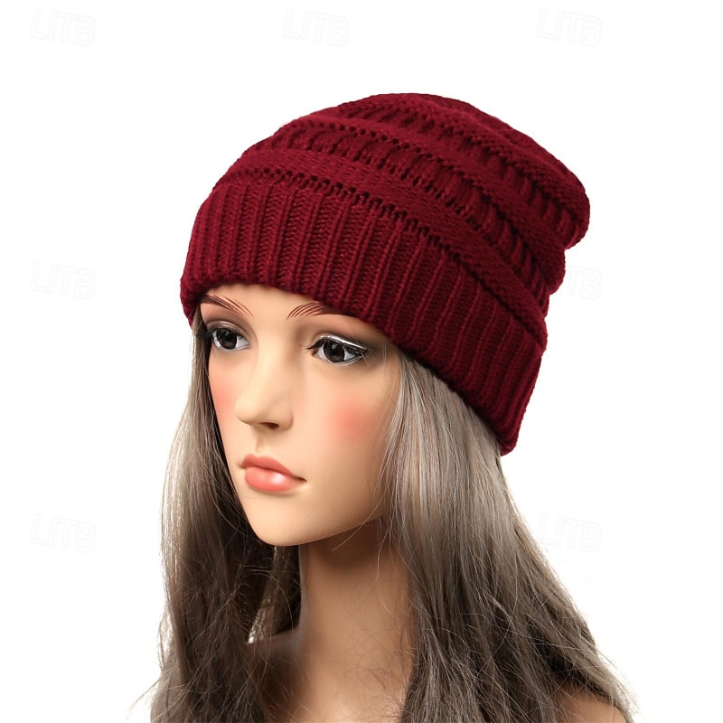 Damen Hut Wintermützen Warm Outdoor Ferien Gestrickt Einfarbig 2026 - $17.99 –P2