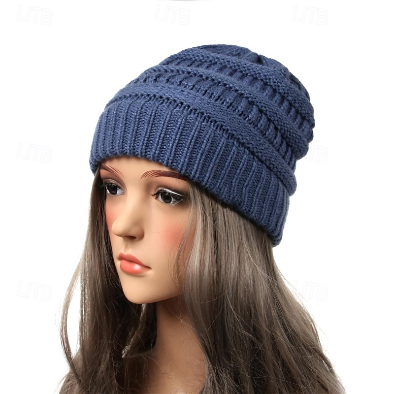 Damen Hut Wintermützen Warm Outdoor Ferien Gestrickt Einfarbig 2026 - $17.99 –P3