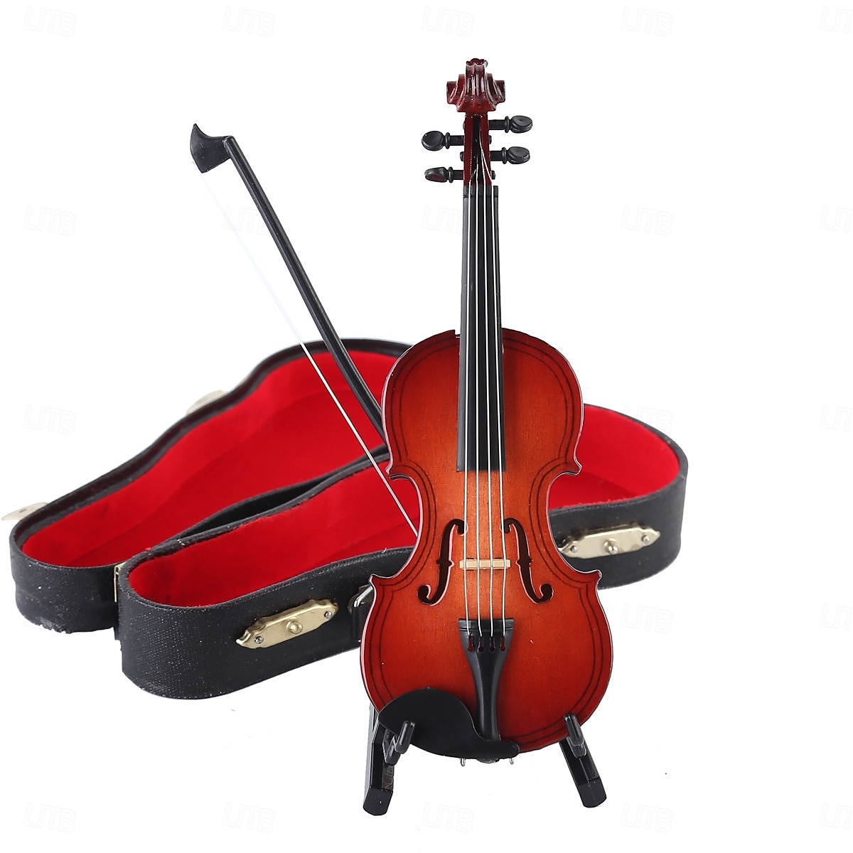 Estatueta de violino minúscula tocável, ornamento de modelo de violino em miniatura feito à mão, mini instrumento musical, presente de Natal para professores de escola de música, formatura, escritório de 2026 por $21.99 –P3