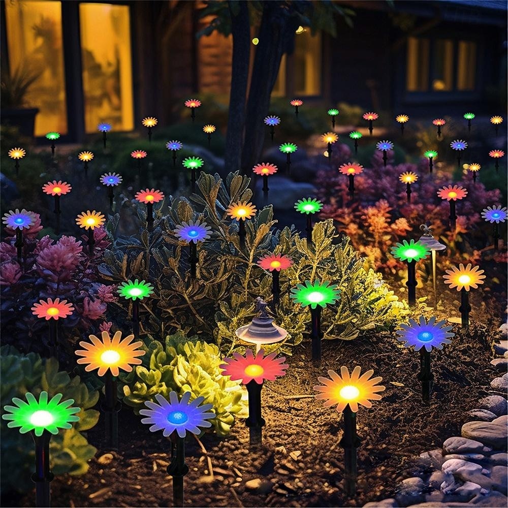 Lot de 10 ou 20 lampes solaires LED en forme de tournesol pour cour, rue, paysage, ambiance, éclairage de chemin, pelouse, enterrées, 1 pièce de 2026 ? $17.99 –P6