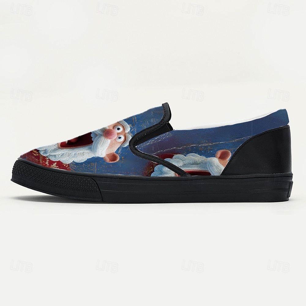 Ανδρικά χριστουγεννιάτικα sneakers με γραφικά Άγιου Βασίλη – διασκεδαστικό τρισδιάστατο πρόσωπο Άγιου Βασίλη, άνετο, casual στυλ, ιδανικό για χριστουγεννιάτικα πάρτι και χριστουγεννιάτικες γιορτές 2026 - $42.99 –P3