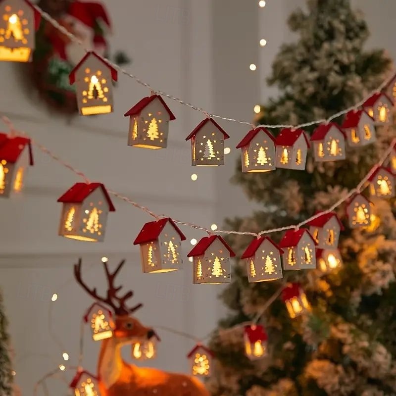 Puukoti keijukaisvalosarja 1,5m 10LED paristokäyttöinen gaalarit uuttuun häihin juhliin lomapuutarhaan parvekkeelle ikkunakoristeet 2026 - $17.99 –P4