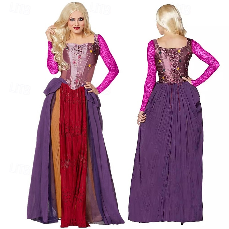 Magický chaos Čerodějnice Sarah Šaty Cosplay kostým Geleneksel Přechodný for Dámské Dospělé předvečer Všech svatých Karneval Plesová maškaráda Večírek Plesová maškaráda 2026 - $79.99 –P1