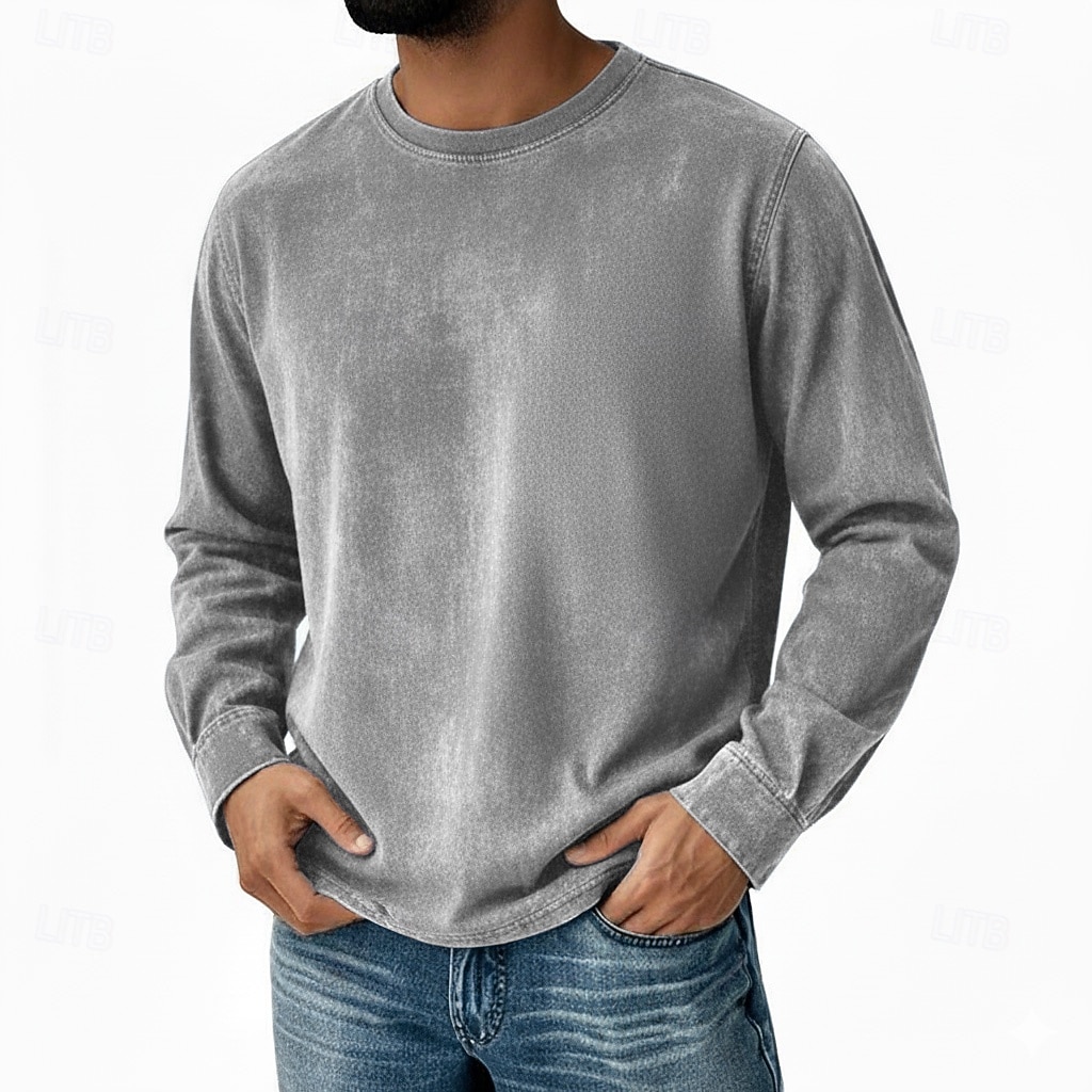 Miesten T-paita 100 % puuvillahappopesupaita Pitkähihainen Tiukka pyöreä kaula-aukko Syksy 봄 & Syksy Lippu Yhdysvaltain Yhdysvaltain lippu Lippu / kansallislippu Neuleet Vintage Tyylikäs Crewneck 2026 - $18.99 –P4