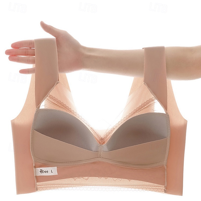 Damskie Biustonosz do jogi Stanik sportowy Bielizna Niskie wsparcie Oddychający Bezprzewodowy Wyściełany Jednolity/zwykły kolor Sport Odzież sportowa Czarny Rumiany róż Siłownia Trening Bieganie 2026 - $12.99 –P12