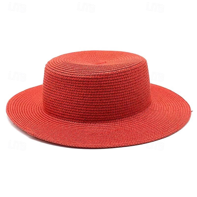 Cappelli Poliestere Cappello di paglia Matrimonio Ferie Tè Corsa di Cavalli Cocktail Vintage Protezione Solare Con Giunzione Copricapo Copricapo del 2026 a $17.49 –P7